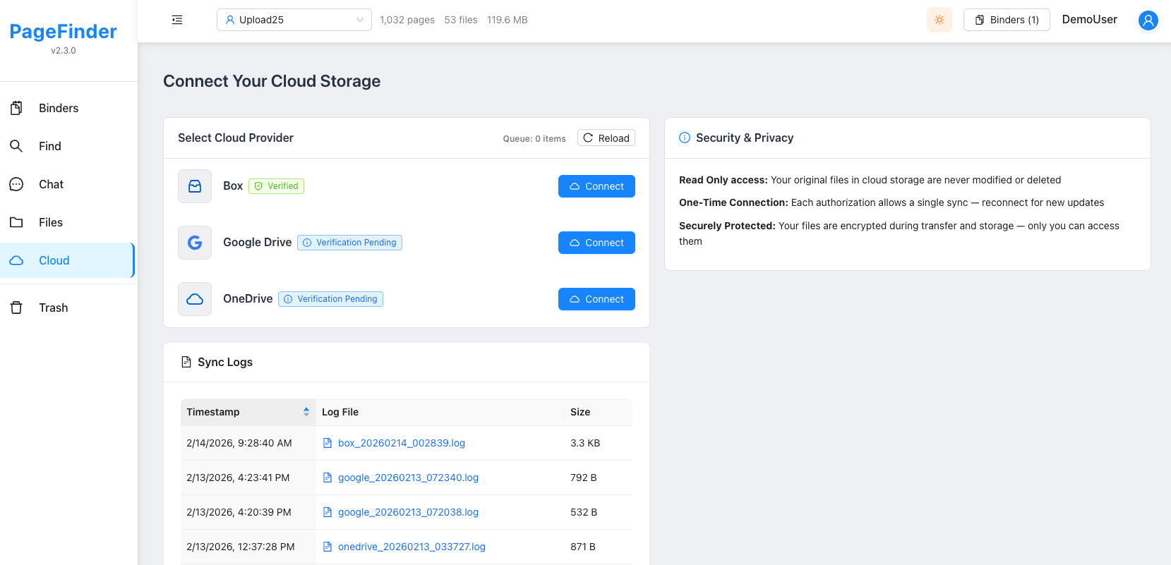 Cloud Storage Integration