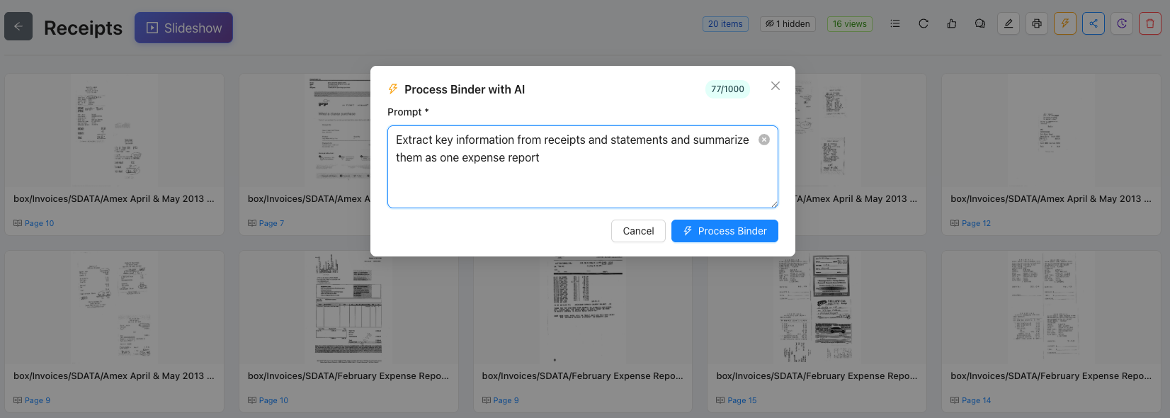 Process Binder with AI